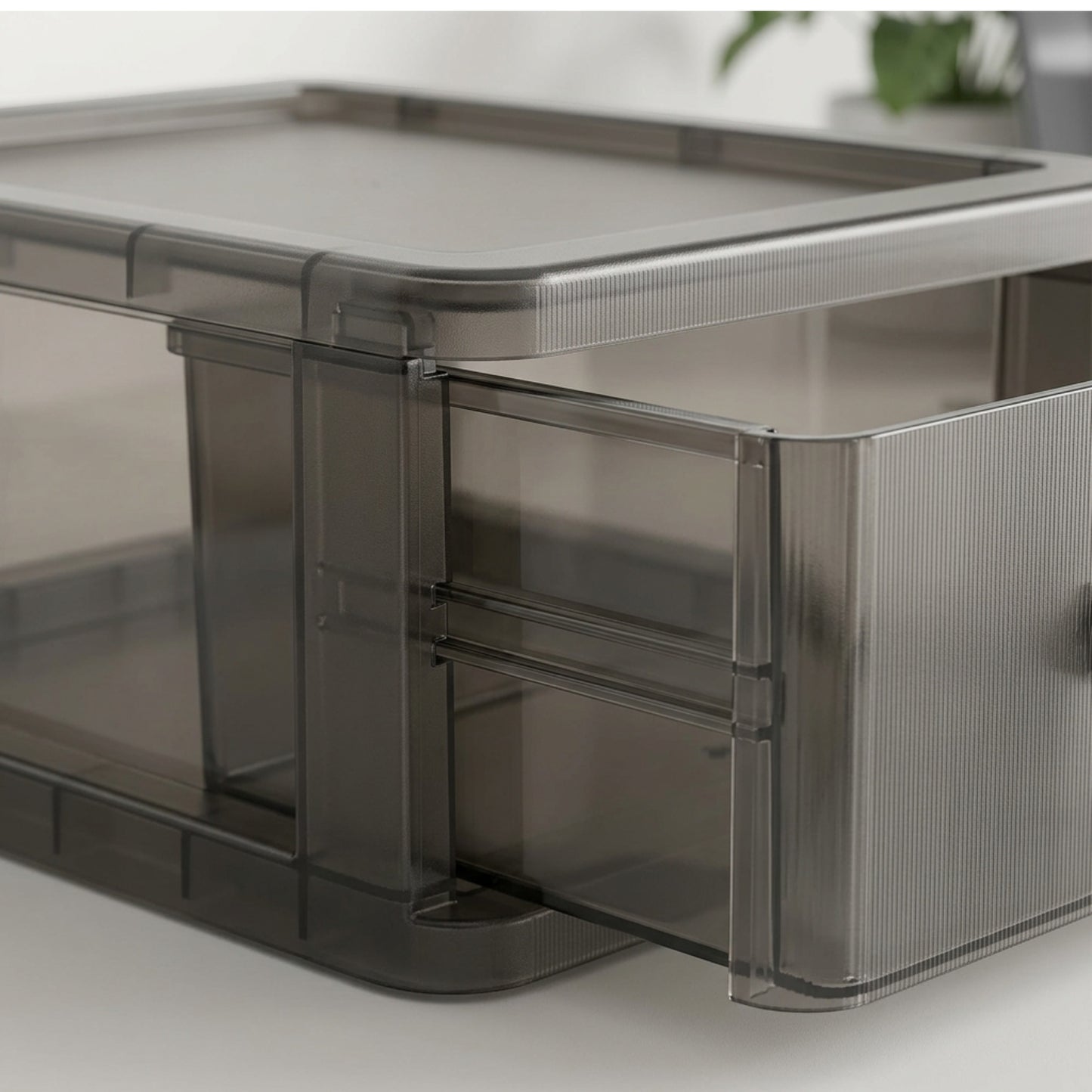 Zvka Small Drawer Desk Storage Box Smoke Gray