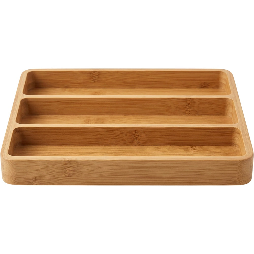 Zvka Bamboo Look Desk Tray Organizer Natural