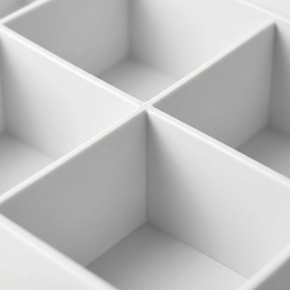 Zvka Divided Desk Organizer Box White 8 Compartments