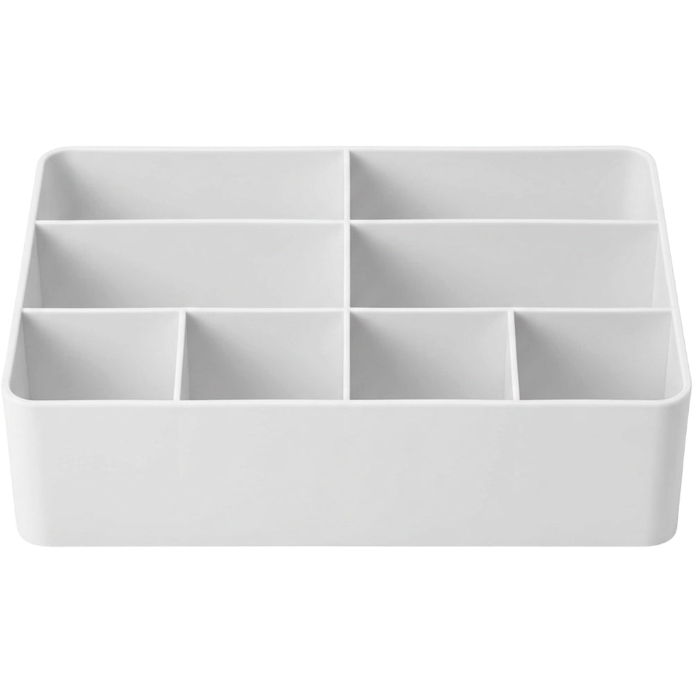 Zvka Divided Desk Organizer Box White 8 Compartments