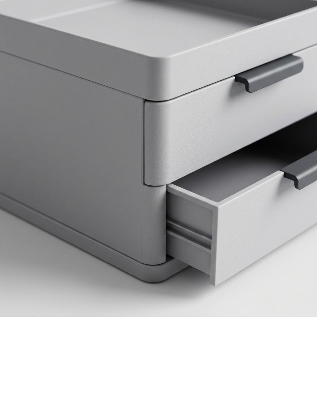 Zvka Modular Desktop Drawer Box 2 Drawers Gray - Detail view