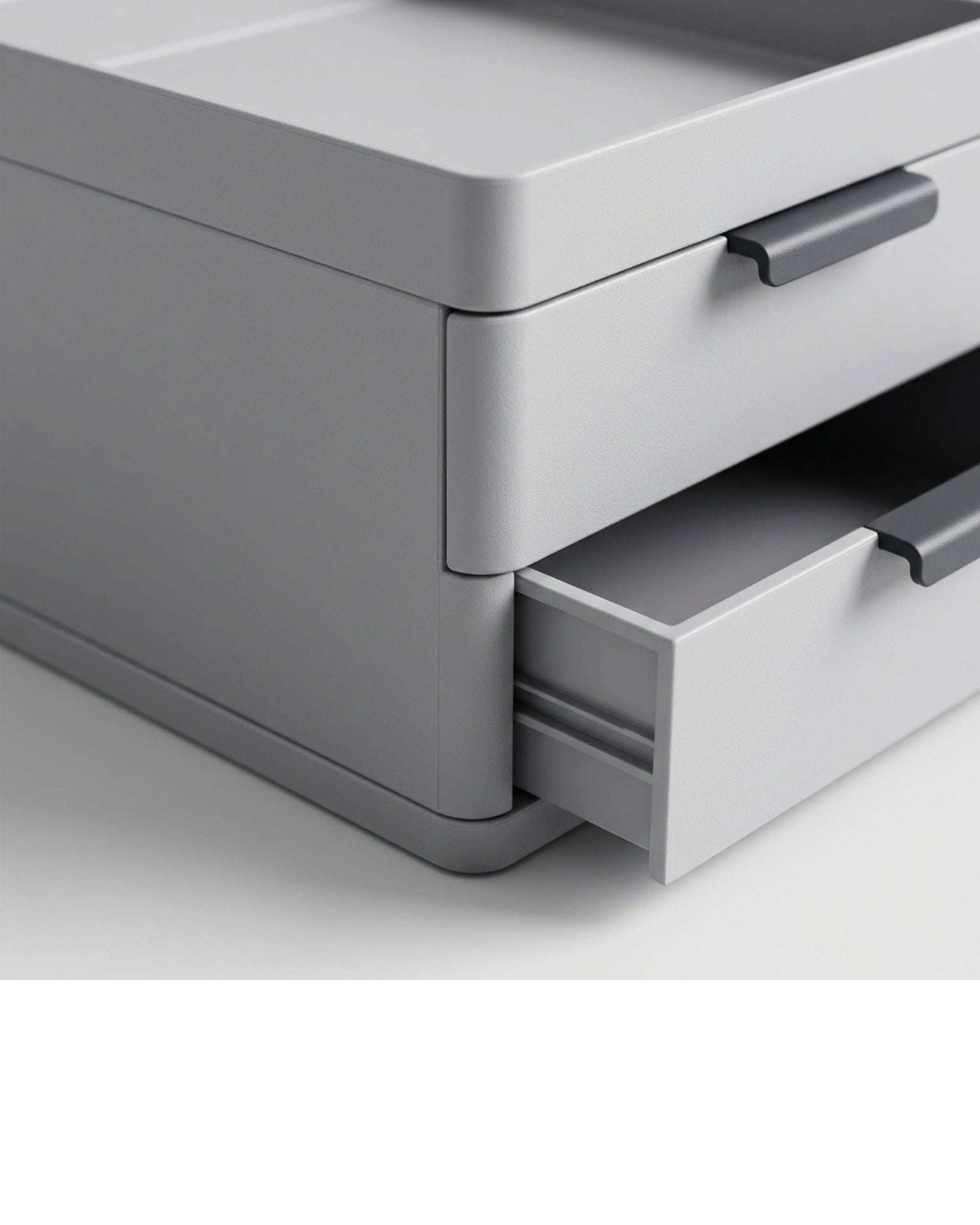 Zvka Modular Desktop Drawer Box 2 Drawers Gray - Detail view