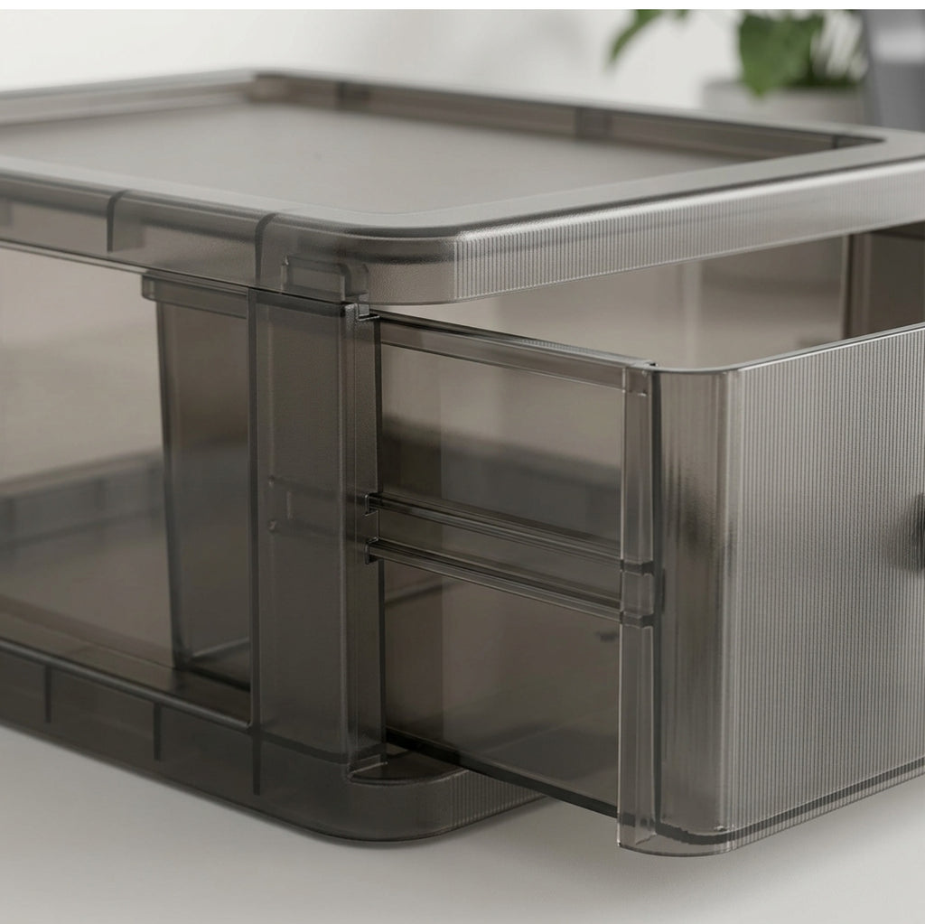 Zvka Small Drawer Desk Storage Box Smoke Gray
