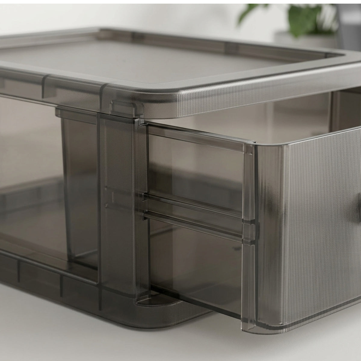 Zvka Small Drawer Desk Storage Box Smoke Gray